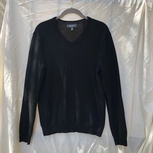 BONOBOS Black Wool V-Neck Sweater